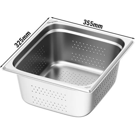 GGM Gastro (6 stuks) RVS GN-bak GN 2/3 - geperforeerd - Diepte: 150mm zilver
