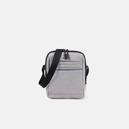 Hedgren Contour – Verticale Crossbodytas 8.3" – Waterafstotend – Meerdere vakken – Sleutelhaak – Verstelbare schouderriem – Polyester - Silver