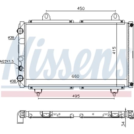 Radiator, motorkoeling NISSENS 63558