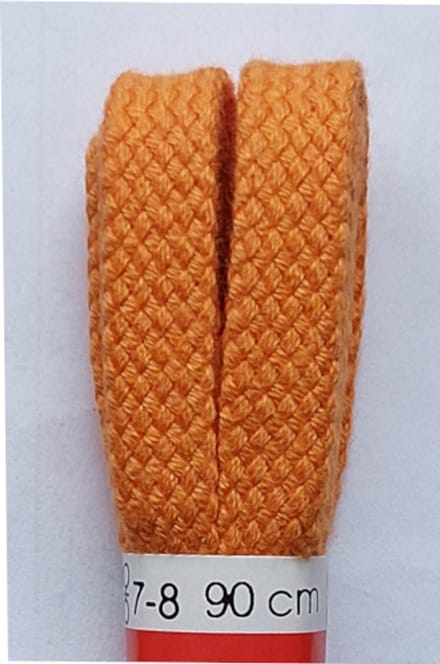 Ronilux Veter - Oranje - Plat - Lengte 90 cm - Breedte 8 mm - Schoenveter