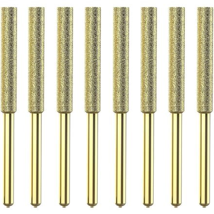 8 stuks kettingzaagbits titanium vergulde diamantslijper hoge hardheid elektrische kettingzaagvijl 4mm