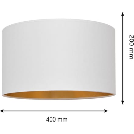 HELAM Lampenkap Alba, Ø 40 cm, E27, wit/goud