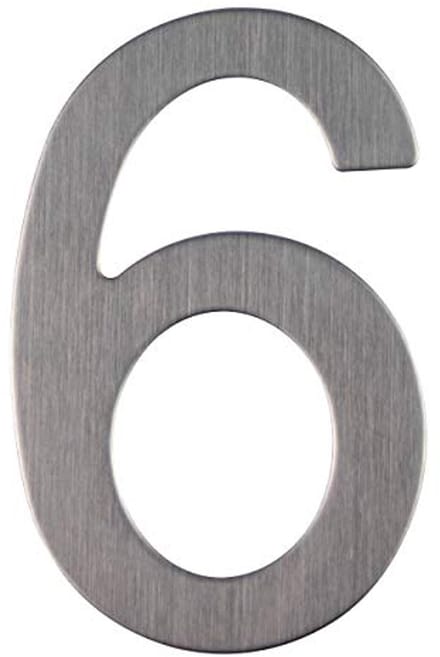 Huisnummer Design Hoogte 76mm Roestvrij Staal Zelfklevend