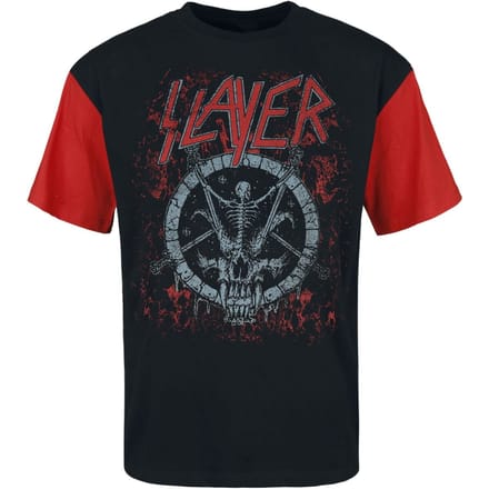 Slayer T-shirt - Circle - S tot M - voor Mannen - zwart-rood