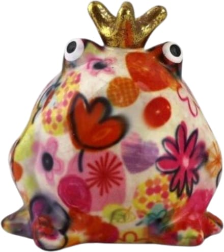 Pomme Pidou - Spaarpot - Kikker Freddy 002 - Small - 6 cm x 8 cm x 10 cm - (Keramiek)