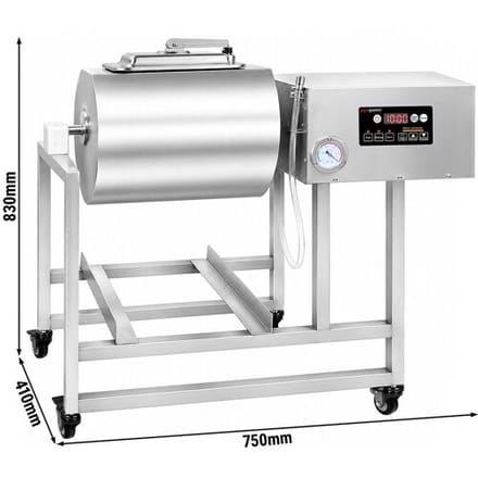 GGM Gastro Vakuum-Mariniermaschine - 38 Liter - beidseitiger Drehlauf - Digital - mit Timerfunktion