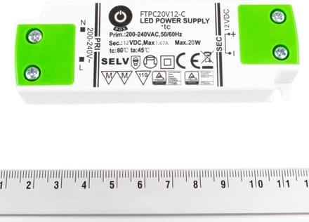 POS Power - Compacte LED driver - Professionele transformator 20W - 12 Volt