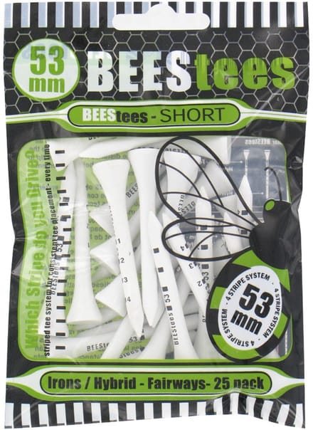 Bees tees Kort (53mm) - 25 tees