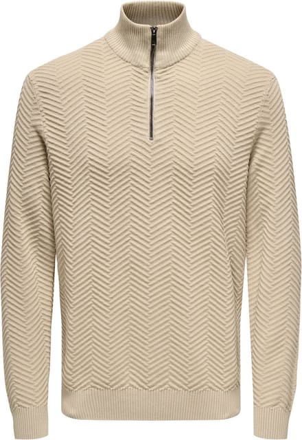 Only & Sons Mace Trui - Heren Sweater - Silver Lining Melange