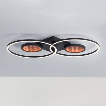JUST LIGHT. GmbH LED plafondlamp Tunel met afstandsbediening, CCT, RGB