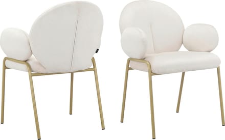 Iwama-Eetkamerstoel - 2 Pack - CrÃ¨me