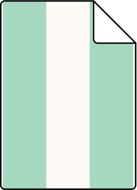 Proefstaal ESTAhome behang strepen mintgroen en wit - 26.5 x 21 cm - 139910-S