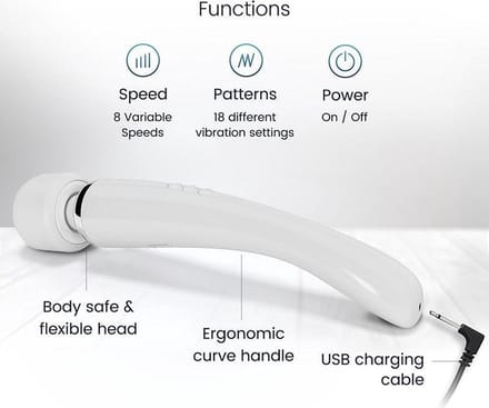 Love Magic Elegance vibrating wand USB wireless Pearl White