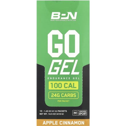 BPN, Go Gel, Endurance Gel, Appel Kaneel, 10 stuks, 41 g (1.45 oz) elk