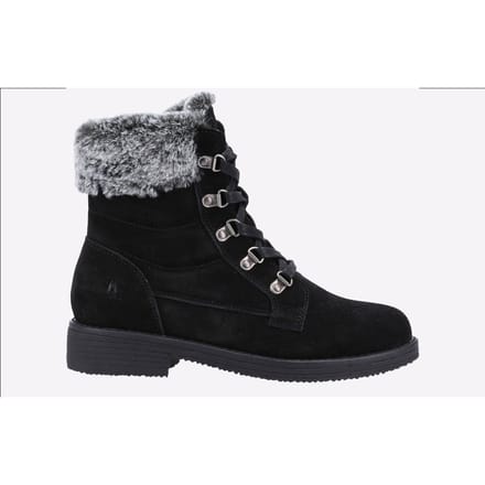 Hush Puppies Florence Leren Dames Zwarte Laarzen