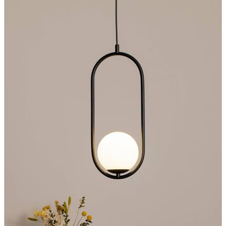 ALDEX Hanglamp Dione, 1-lamp, zwart/wit