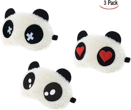 Omgoods - 3 Stuks Panda Oogmasker voor Slaap en Ontspanning