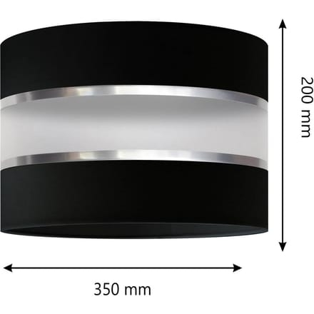 HELAM Lampenkap Helen E27 Ø35/hoogte20cm zwart/zilver