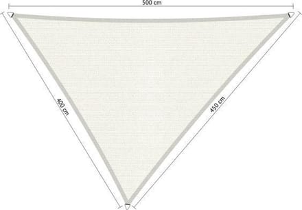 Shadow Comfort® Ongelijkzijdige Schaduwdoek - UV Bestendig - Zonnedoek - 400 x 450 x 500 CM - Arctic White