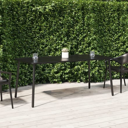 vidaXL - Tuintafel - 165x80x71 - cm - staal - antracietkleurig