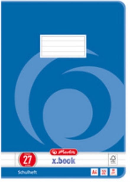 Herlitz schoolschrift, A4-formaat, gelinieerd.