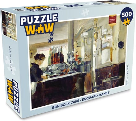 Puzzel Bon Bock Café - Edouard Manet - Legpuzzel - Puzzel 500 stukjes