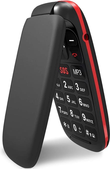 CLGP® Senioren Mobiele Telefoon 4g - Senioren GSM - Zwart en Rood