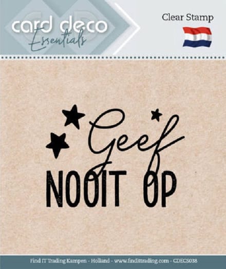 Card Deco Essentials - Clear Stamps - Geef nooit op