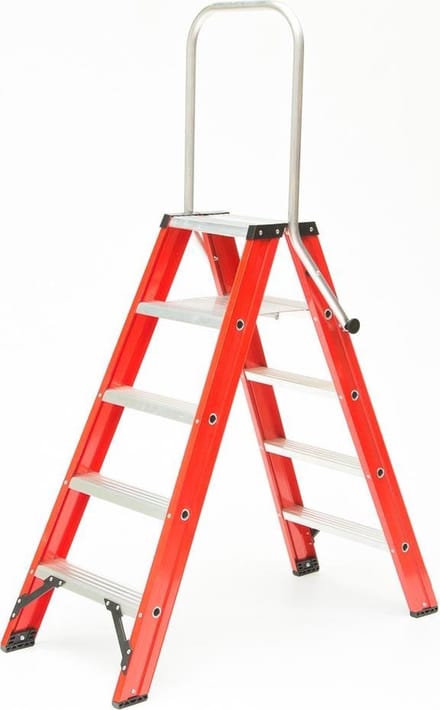 Kelfort Magazijntrap Magnus, met beugel, 2x5 treden