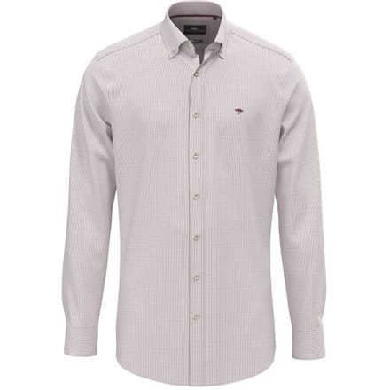 Fynch-Hatton Overhemd Fine Oxford Stripe Button-Down Berry / male