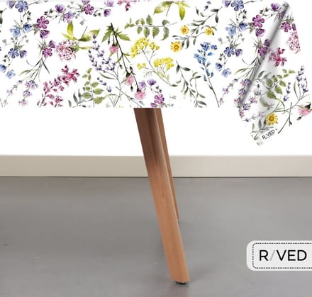Raved Tafelzeil 140 cm x 50 cm – Lavendel print – PVC - Afwasbaar – Binnen & Buiten