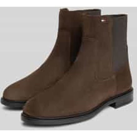 chelsea boots van echt leer met logodetail
