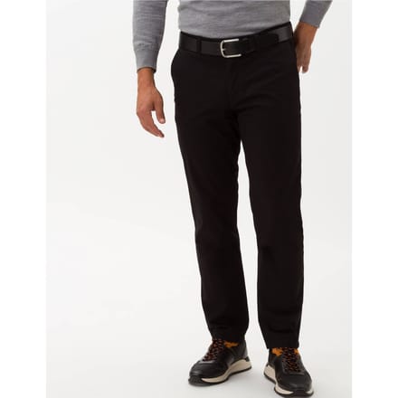 Eurex Heren Flatfrontbroek  Style JIM PERMA BLACK, perma zwart, maat 66