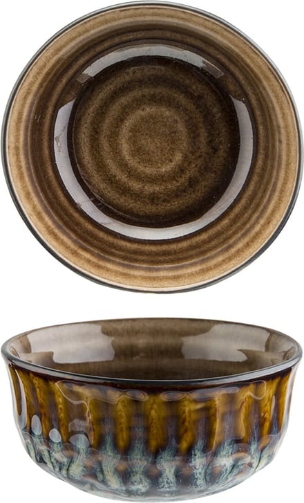 Cosy & Trendy Dipschaaltje Ribbel Quintana Amber ø 9 cm / 130 ml