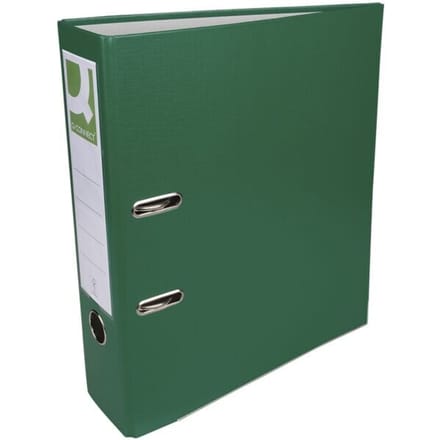 Q-CONNECT ordner, voor ft A4, uit PP en papier, met beschermrand, rug van 8 cm, groen