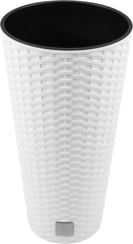 Bloempot Buiten Hoog Rond Rato Tubus 40cm WIT Prosperplast