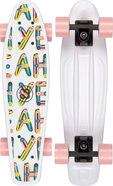 Nijdam FlipGrip Skateboard - High Season - Wit/Roze