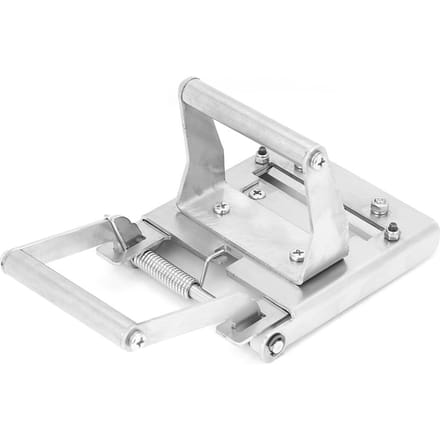 Coupe-bordures portable en acier inoxydable pour chants droits et ronds finis gray