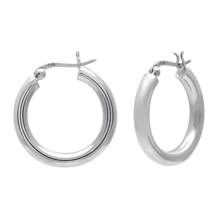 WeLoveSilver - zilveren oorringen - brede hoops - 925 sterling
