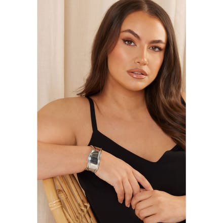 Yours Zilverkleurige Armband Met Manchettensize One Size