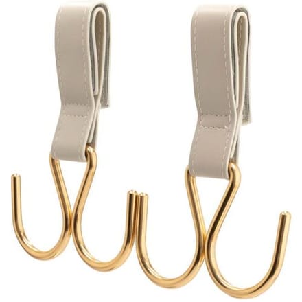 Prénatal luxe tassenhaken 2 stuks Light Sand Brown unisex