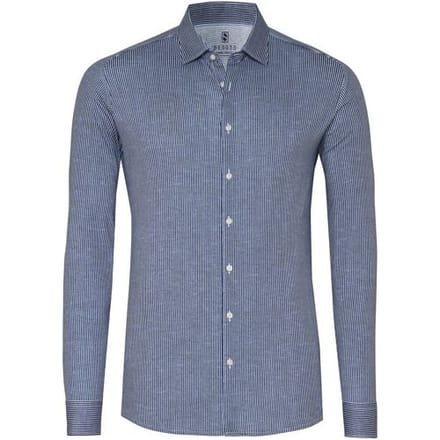 Desoto Overhemd Vertical Stripes Casual Kent Navy / male