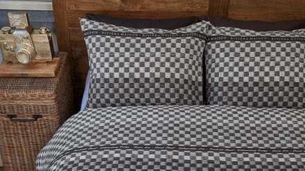Riviera Maison Union Ave Dekbedovertrek - Eenpersoons - 140x200/220 cm - Sand