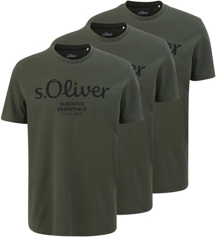 s.Oliver Heren t-shirt 3 pack Basic