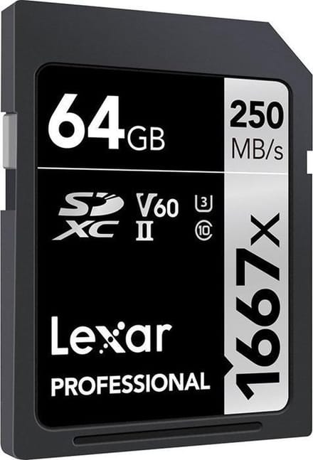 Lexar SDXC 64GB Professional 1667x / 250 Mb/s UHS-II