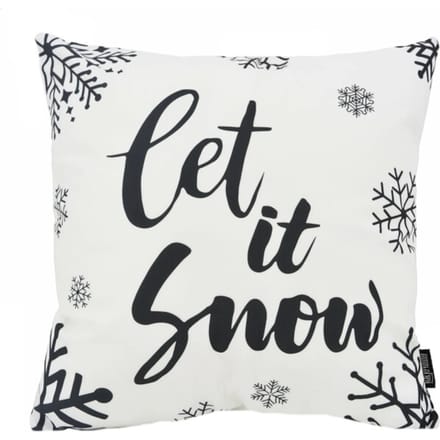 Gek op kussens! Sierkussen zwart-wit kerst #4 | 45 x 45 cm | katoen/polyester