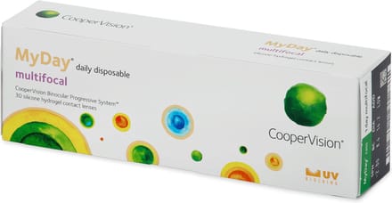 MyDay daily disposable multifocal (30 lenzen) Sterkte: +0.25, BC: 8.40, DIA: 14.20, ADD sterkte: Mid (+1.50D - +1.75D)