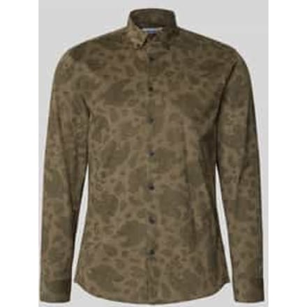 Regular fit vrijetijdsoverhemd van fijn corduroy met button-downkraag