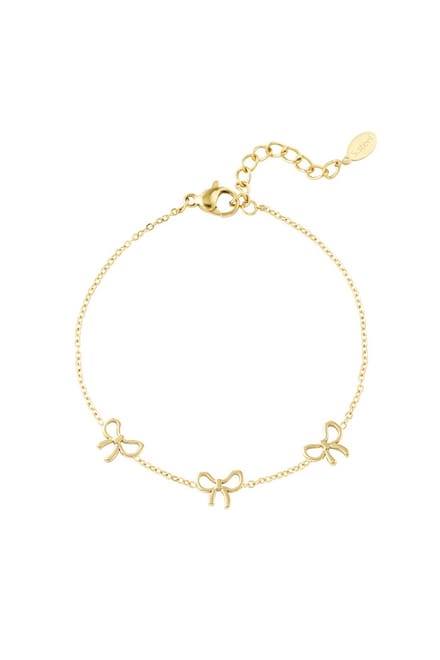 Charmante strikken armband - goud
