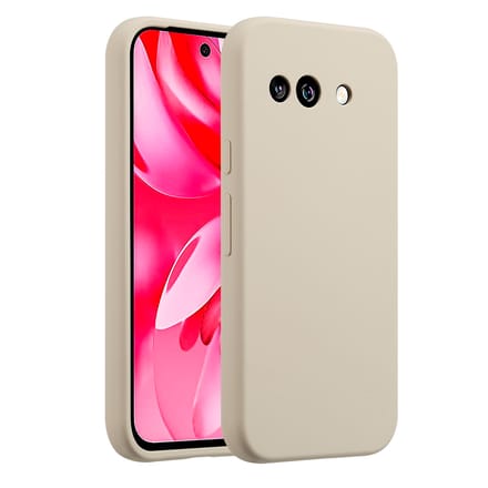 Accezz Hoesje - Geschikt voor Google Pixel 9a - Liquid Silicone Backcover - Stone